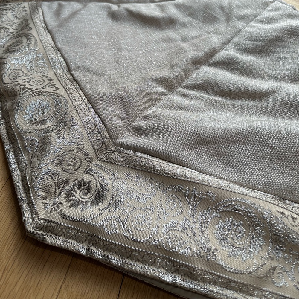 Gray Embroidered Holiday Skirt